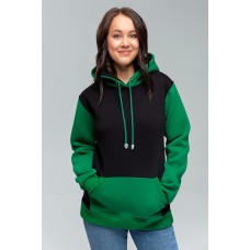 Black-Green Hoodie  - Черно-зеленое худи оверсайз 