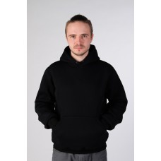 Black Hoodie Man Classic Мужская черная толстовка худи классическая 320гр/м.кв