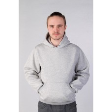 Grey Hoodie Man Classic Мужская серая толстовка худи классическая 320гр/м.кв (серый меланж)